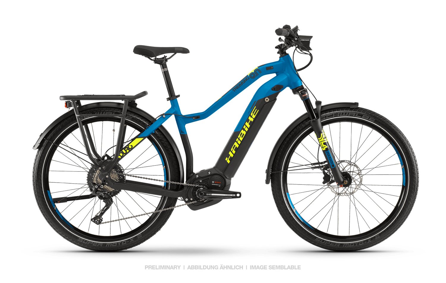 haibike sduro trekking 9.0 pedelec e-bike fahrrad schwarz blau gelb